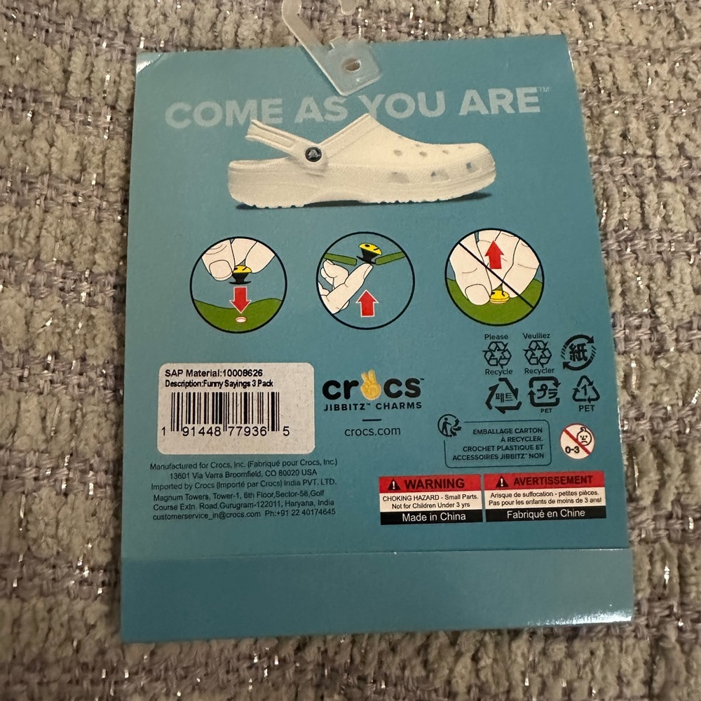 Crocs Jibbitz Packs Funny Sayings 3 Pack - Picture 4 of 4